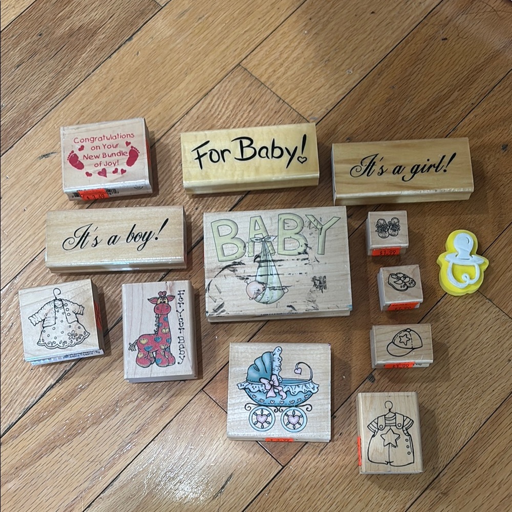Baby Themed Wooden Stamp Set